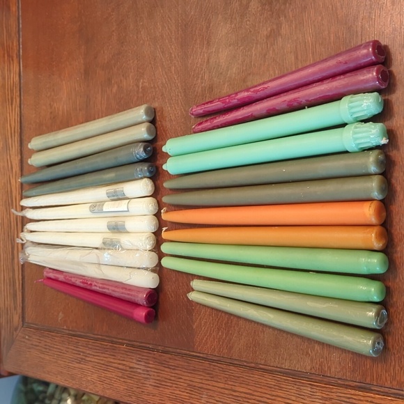 NEW Assorted 12 Pairs of Taper Candles - 10" and 12" - Picture 1 of 4